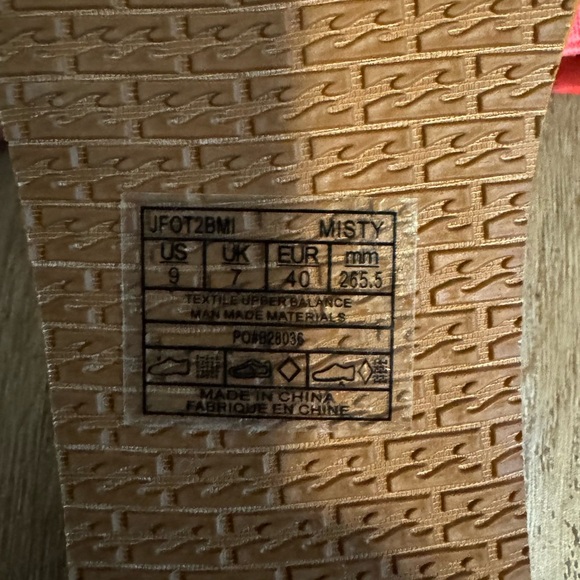 Billabong Rainbow Straw Slides Sandals Women’s 9 40 Misty Papaya - Picture 4 of 5